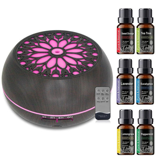 Ultimate Aromatherapy Kit: 550Ml Essential Oil Diffuser with Remote, 6 Scents & 7 Color Lights, Auto off - Perfect Gift for Holidays, Birthdays & Self-Care Humidifier Control Bed Vacuum Cleaner Fan Blows Cold Air Cordless Stick Touch Screen