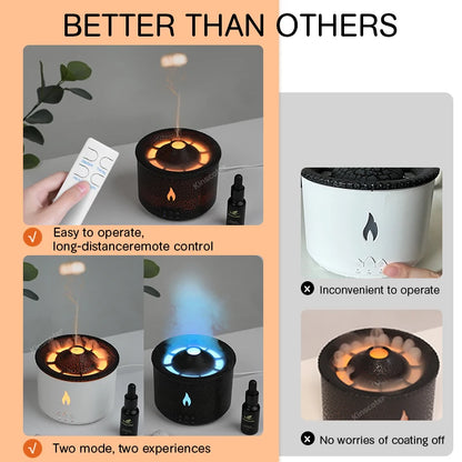 Jellyfish Smoke Ring Aroma Diffuser Creative Volcanic Air Humidifier Essential Oil Aromatherapy for Home Office
