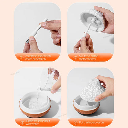 Revitalize Your Space with the Volcano Air Humidifier - 300ml Desktop USB Water Mist Diffuser with Colorful Night Light