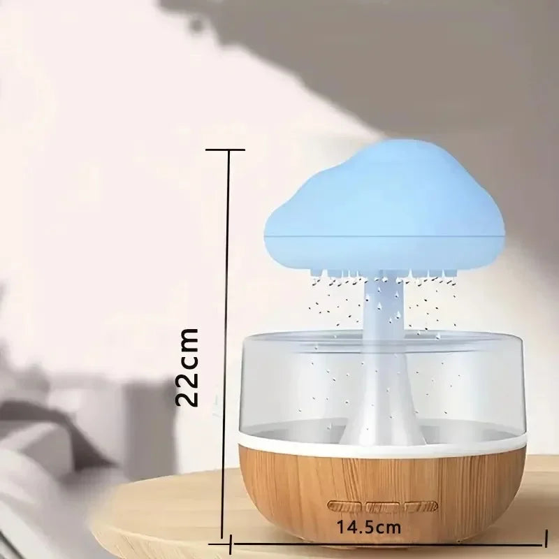 Rainy Day Humidifier, Colorful Mushroom Cloud Aromatherapy Humidifier, Desktop Fountain, Bedside Sleep, Relaxation, Adult Gift