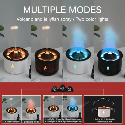 Jellyfish Smoke Ring Aroma Diffuser Creative Volcanic Air Humidifier Essential Oil Aromatherapy for Home Office