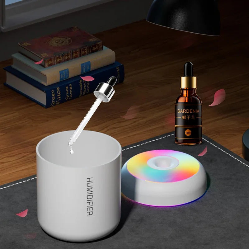 Mini Air Humidifier USB Electric 180ML Aroma Diffuser Essential Oil Purifier Aromatherapy Mist Maker Lights for Car Home Bedroom